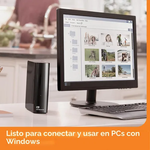 Vista 4 de WD Disco duro externo de escritorio Elements de 16 TB, USB 3.0 para almacenamiento plug-and-play - WDBWLG0160HBK-NESN