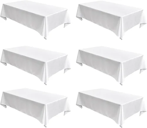Vista 21 de Fitable - Mantel cuadrado de lino sintético resistente a las arrugas, tela neutral, para mesa de interior o exterior, para cocina o comedor