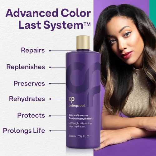 Vista 8 de ColorProof Moisture Shampoo Hydrating Sulfate-Free Shampoo for Color-Treated Hair, Mojito Mint Scent
