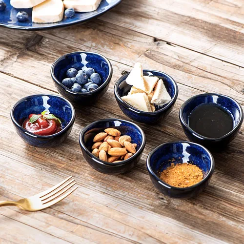 Vista 3 de vicrays Cuencos de Cerámica para Salsa de Inmersión – Pequeñas Tazas de Salsa para Charcutería, Platos de Aceite para Condimentos de Preparación