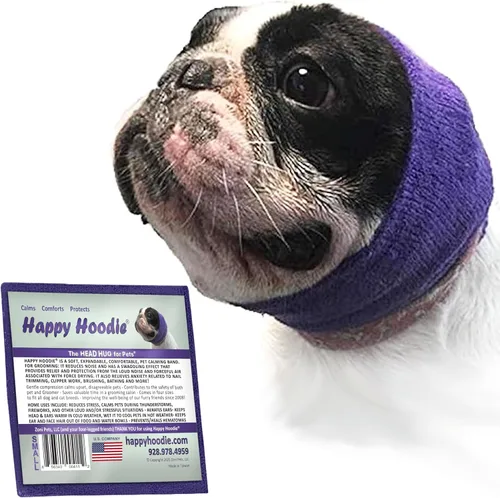 Vista 24 de Happy Hoodie La banda calmante original para perros y gatos - Marca americana - Alivio de la ansiedad/Protección contra el ruido-Aseo-Truenos-Fuegos