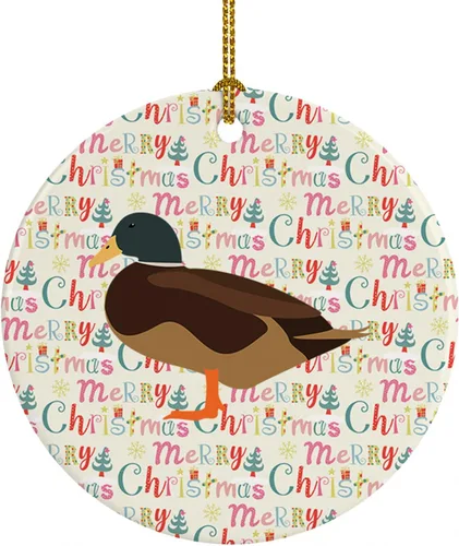 Vista 17 de Caroline's Treasures Adorno de cerámica de avestruz común para árbol de Navidad, decoración colgante para el hogar, Navidad, vacaciones, fiesta