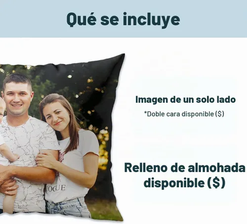 Vista 6 de Fabric Textile Products Almohada personalizada - Fabricada en EE. UU. - Almohadas personalizadas con imágenes o texto - Almohada de sofá - Regalo