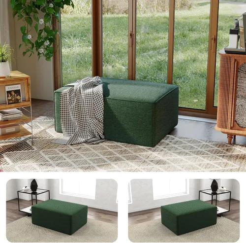 Vista 24 de Sofá Seccional Modular de 38", Juego de Asientos de Sofá Convertible en Cubo Comprimido, Combina Forma de L y Forma de U, Ensamblaje Fácil, Ahorro