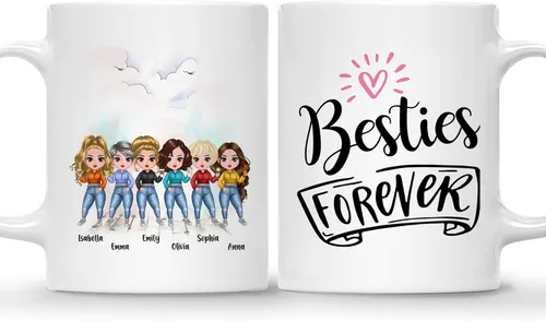 Vista 12 de Taza personalizada Gossby para amiga - Aparentemente somos problemas cuando estamos juntas - Regalo personalizado para amigas con nombres