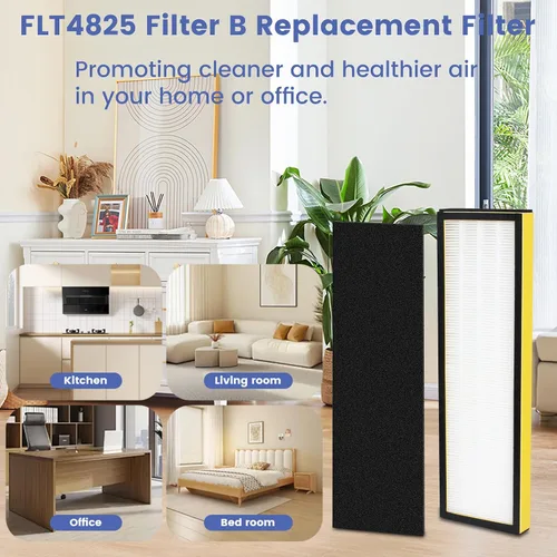 Vista 7 de Paquete de 2 filtros FLT4825 True B de repuesto con 8 prefiltros compatibles con purificador de aire Guardian AC4825 AC4300 AC4800 AC4900 AC4850, H13