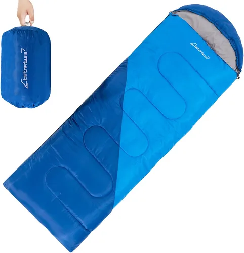 Vista 9 de Clostnature - Saco de dormir para adultos y niños - Saco de dormir ligero para camping para niñas, niños, jóvenes, saco de dormir ultraligero