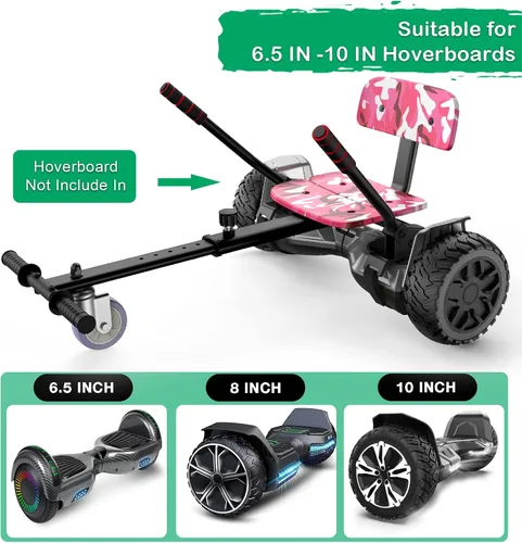 Vista 4 de CBD Accesorio de asiento para aeropatineta, accesorio de Go Kart para niños y adultos, traje ajustable de 6.5 pulgadas, 8 pulgadas/10 pulgadas
