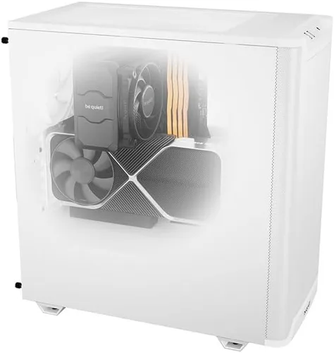Vista 5 de be quiet! Carcasa de PC Pure Base 501 blanca 2 ventiladores silenciosos preinstalados Carcasa media USB 3.2 Gen Carcasa de PC silenciosa