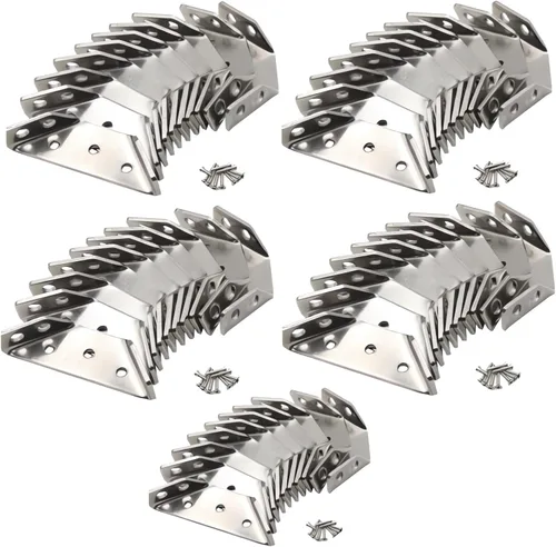 Vista 8 de Conector universal de esquina para muebles de acero inoxidable, conector universal de esquina para muebles, conector de fijación en ángulo, marco