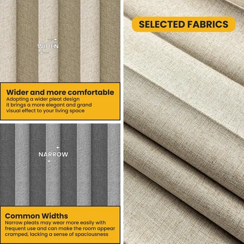 Vista 6 de Cortinas 100% opacas para puertas corredizas de cristal, cortinas extra anchas para puerta corrediza de patio, incluyen riel de cortina de techo