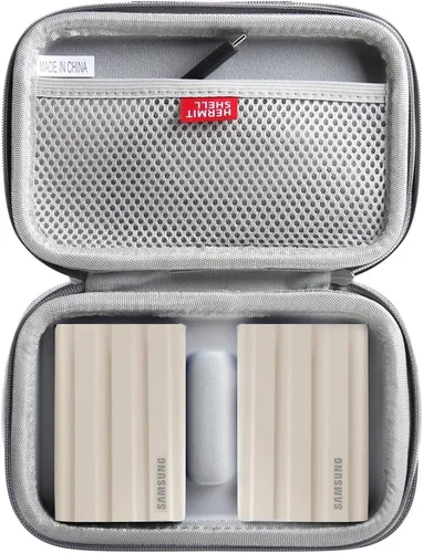 Vista 12 de Hermitshell Funda rígida de viaje para Samsung T7 Shield 2TB / 1TB / 4TB, SSD portátil, USB 3.2 Gen2 unidad externa de estado sólido