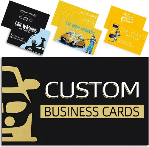 Vista 12 de Tarjetas de visita personalizadas con tu logo, personalizables 100 piezas de impresión de doble cara, personalizadas para pequeñas tarjetas de 300