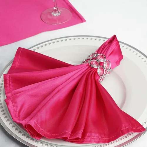 Vista 40 de Efavormart - Servilletas de lino de satén de terracota de 20 x 20 pulgadas para decoración de bodas, cumpleaños, restaurantes, fiestas, 25