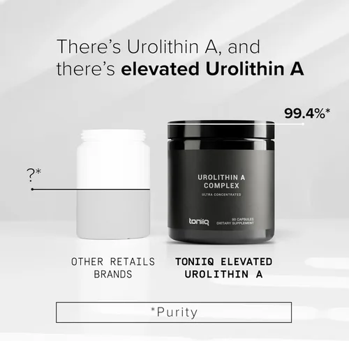 Vista 8 de Toniiq Suplemento complejo de urolitina A 4 en 1 de 1,500 mg con 500 mg