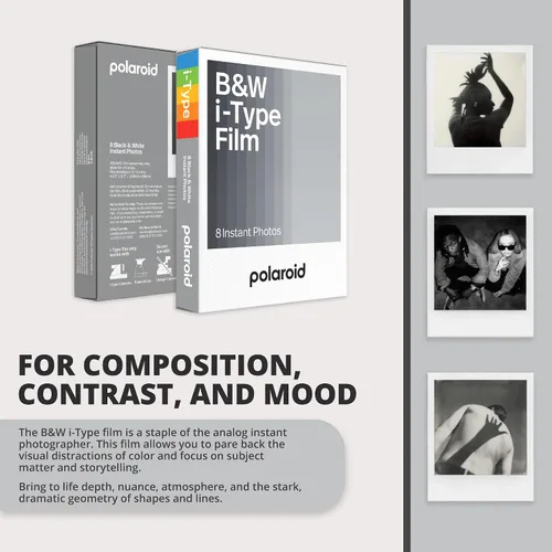 Vista 4 de Polaroid Now Plus Generation 3 Cámara instantánea con sistema de enfoque automático de dos lentes y modo manual (blanco) paquete con kit de película