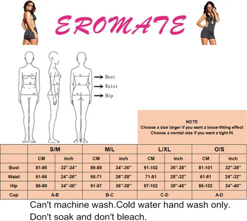 Vista 6 de EROMATE Vestido sexy para mujer, estilo mojado, de piel sintética, mini bodycon
