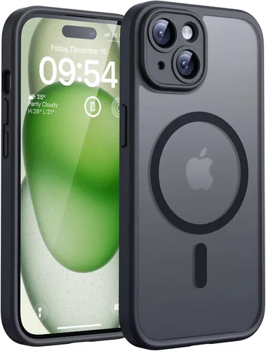 Vista 140 de TOCOL Funda para iPhone 11, compatible con Magsafe, protección completa de cámara, imanes integrados, protección contra caídas, funda translúcida