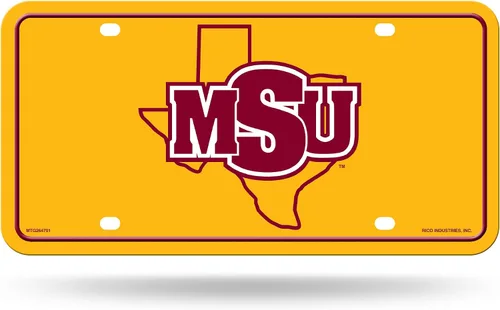Vista 51 de NCAA etiqueta de metal para auto, negro