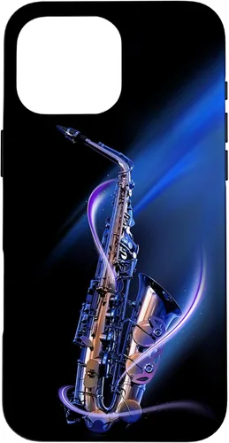 Vista 19 de Funda para iPhone 16 Minimalist Saxophone Style PC Saxophonist Lover