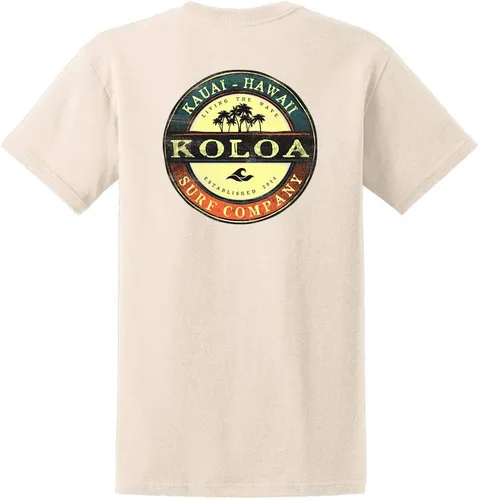 Vista 16 de Koloa Surf - Camisetas de algodón pesado para hombre, tallas grandes y altas Azul acuático/negro buscando diseño de ondas