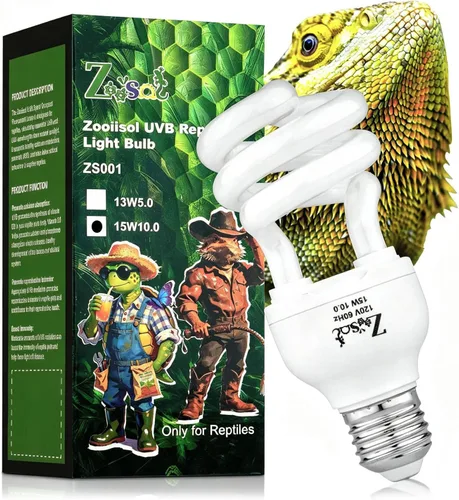 Vista 7 de Bombilla UVB para reptiles de vidrio de alta transmisión UV 13W