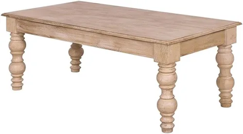 Vista 5 de Casartis Living James - Mesa de centro de madera maciza de mango de 18 pulgadas, color natural
