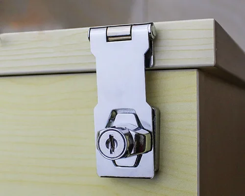 Vista 4 de Cerradura de puerta, hebilla de cierre, cerradura de puerta vintage, cerradura de armario, cerradura de puerta, cerradura de puerta con agujero