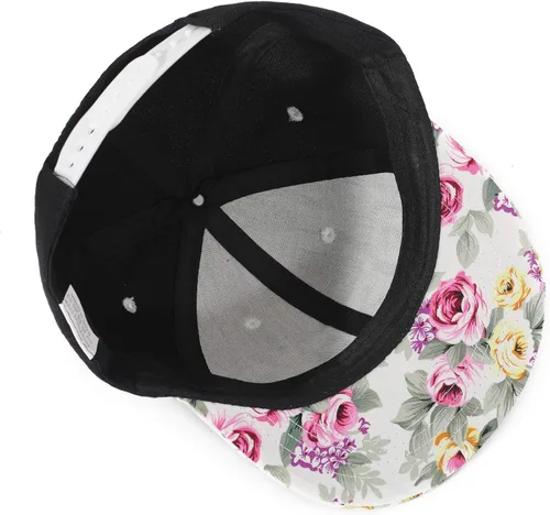 Vista 6 de ZLYC - Gorra de béisbol para mujer con impresión Tropical Floral neón con palabra Bordada - Snapback