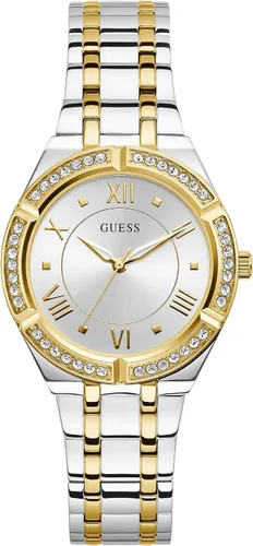 Vista 8 de Guess Reloj de cristal de silicona azul + tono oro rosa