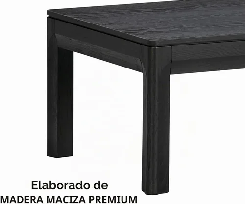 Vista 5 de NTC Flow Mesa de Café Moderna de Madera Rectangular con Cajón Oculto – Resistente al Agua y al Calor, Negro Quemado