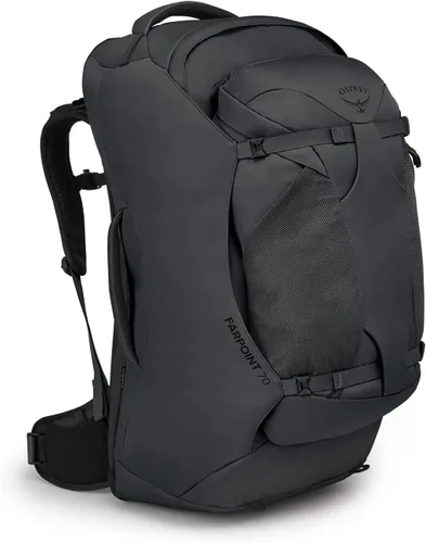 Vista 14 de Mochila de viaje Osprey Farpoint 80L para hombre, negra Negro