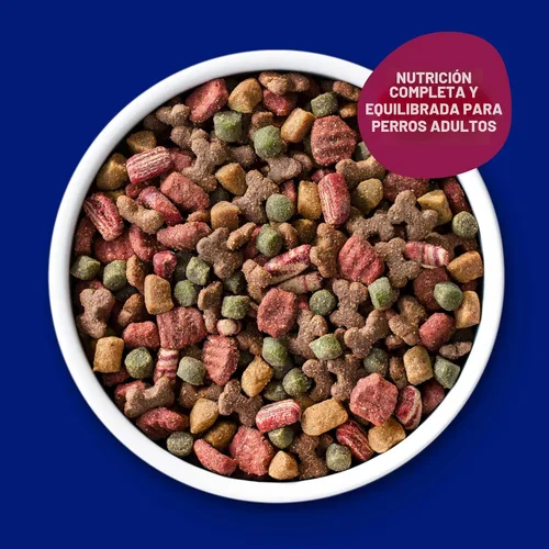 Vista 3 de Kibbles 'n Bits Alimento seco para perros, sabroso sabor a tocino y bistec para perros adultos, bolsa de 3.5 libras