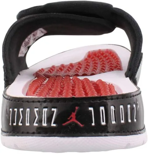 Vista 4 de Nike Jordan Hydro XI Retro - Pantuflas para hombre NegroVarsity Rojo-Blanco