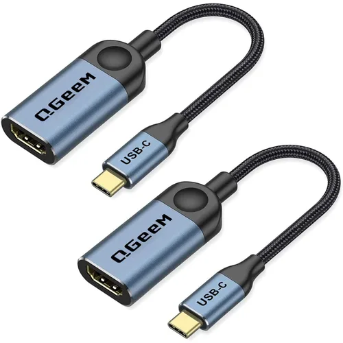 Vista 15 de QGeeM - Adaptador USB C a HDMI, cable adaptador 4K USB tipo C a HDMI [compatible con Thunderbolt 3/4], adaptador HDMI para portátil MacBook Pro/Air