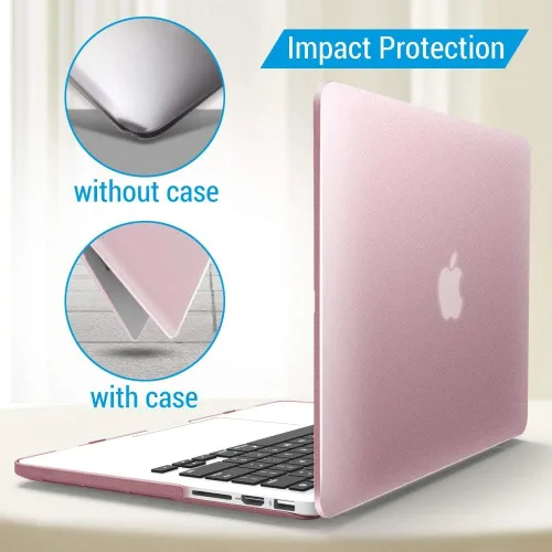 Vista 90 de IBENZER - Compatible con Funda para MacBook Pro de 13 Pulgadas 2015 2014 2013 Finales 2012 A1502 A1425, Carcasa Rígida con Cubierta para Teclado
