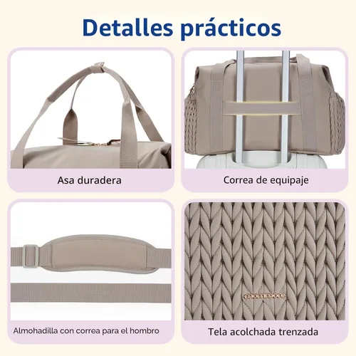 Vista 5 de mommore - Bolso para pañales, bolsos de gran capacidad para viajes, bolso para hospital para parto, bolso para bebé con estuche para chupete