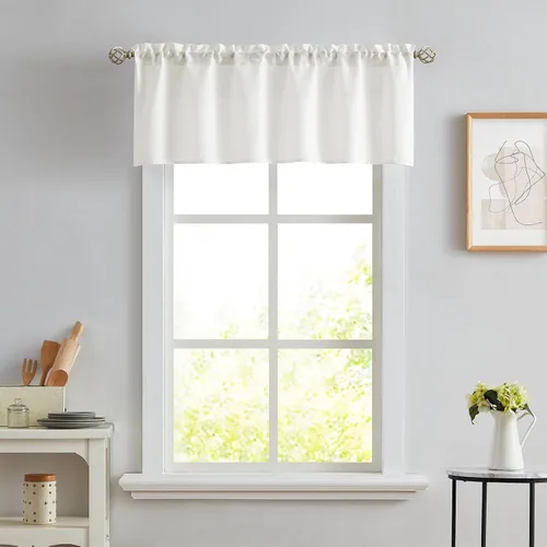 Vista 42 de Melodieux Cortinas de Niveles Semitraslúcidas Negras de 24 Pulgadas de Largo para Cocina, Cafetería, Dormitorio, Ventanas Pequeñas, Aspecto de Lino