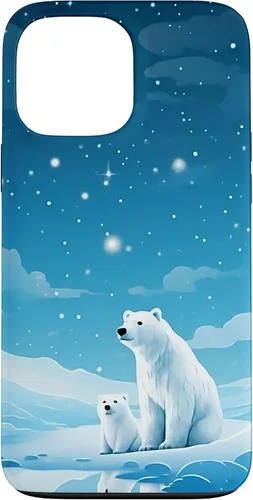 Vista 24 de Polar Bear, Arctic North Pole, Alaska Snow, Cute Polar Bears Case for iPhone 17