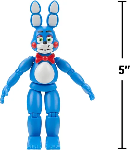 Vista 3 de Jazwares Five Nights at Freddy’s Figura de juguete Bonnie de 5 pulgadas articulada con función de susto luminoso y ojos que brillan en la oscuridad