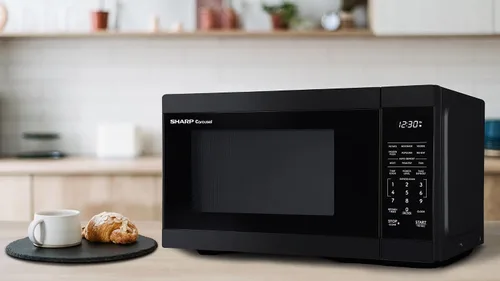 Vista 7 de Horno de microondas SHARP para mostrador con bandeja giratoria extraíble de 12.4", 1000 vatios, 1.1 pies cúbicos, color negro