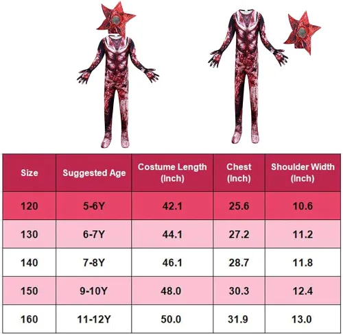 Vista 4 de JAZZMAD Costume for Kids Halloween Flower Monster Jumpsuit Outfits for Boys Girls 5-12Y