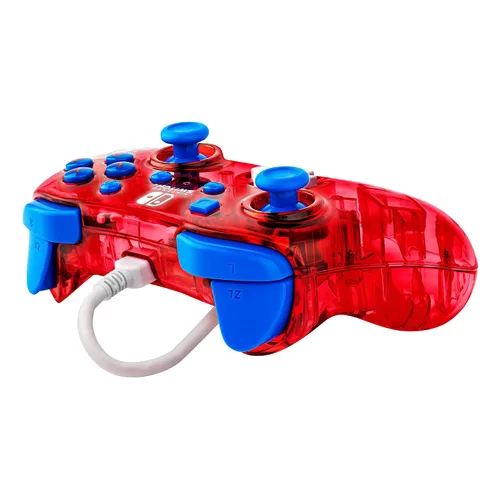 Vista 14 de Rock Candy Wired Gaming Switch Pro Controller - Mario - Red - Official License Nintendo - OLED Lite Compatible, Compact, Durable Travel Controller