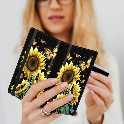 Vista 7 de Soporte para tarjetas de crédito, organizador de tarjetas de visita con capacidad de 240 tarjetas para hombres y mujeres, ideal para negocios