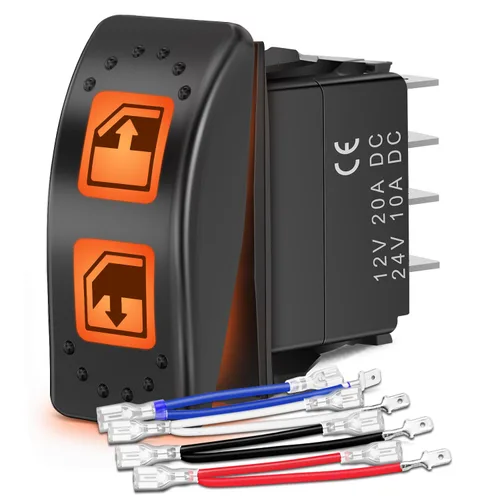 Vista 13 de Nilight - Interruptor basculante de luces de respaldo para UTV, encendido/apagado, interruptor de barra de luz LED de 5 pines SPST