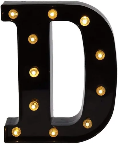 Vista 10 de Ulalaza Letrero de luz LED en blanco y negro, 2 letras AA alimentadas por batería para boda, fiesta de cumpleaños, lámpara de Navidad, luz nocturna