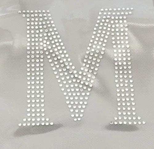 Vista 6 de Letras griegas, 4 pulgadas de alto, diamantes de imitación, transferencia termoadhesiva (alfa)