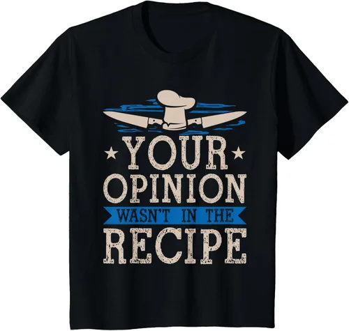 Vista 36 de Cooking Your Opinion Wasnot In The Recipe Chef Cook Baker - Camiseta, Negro, S