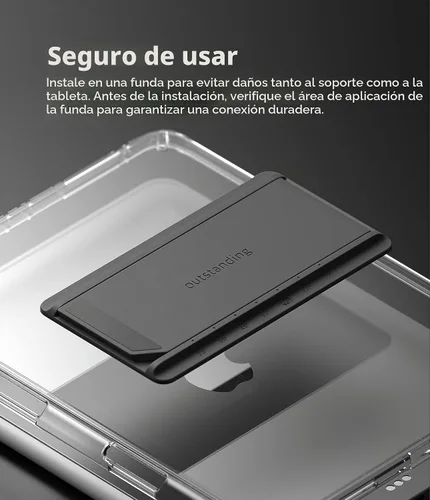 Vista 7 de Ringke Excelente soporte universal para tableta, soporte de acción de resorte, accesorio adhesivo multiángulo para tabletas iPad, lector electrónico