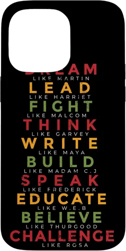 Vista 21 de iPhone 16 African American Men Women Kids Black History Month Case